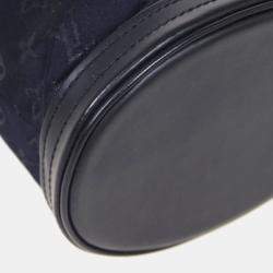 مملوكة مسبقًا Louis Vuitton Black Monogram Satin Little Bucket Handbag
