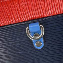 Pre Owned Louis Vuitton Navy Red Epi Bleecker Box Handbag