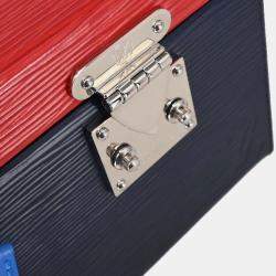Pre Owned Louis Vuitton Navy Red Epi Bleecker Box Handbag