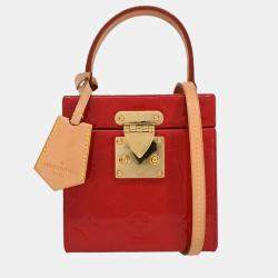 Pre Owned Louis Vuitton Red Vernis Bleecker Box Handbag