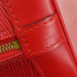 Pre Owned Louis Vuitton Red Epi Alma Handbag