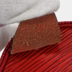 Pre Owned Louis Vuitton Red Epi Speedy 25 Handbag