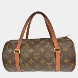 Pre Owned Louis Vuitton Papillon 26 Brown Monogram Canvas Top Handle Bag