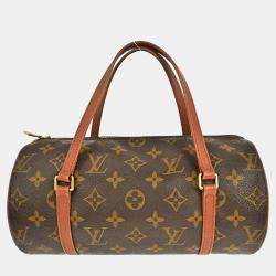 Pre Owned Louis Vuitton Papillon 26 Brown Monogram Canvas Top Handle Bag