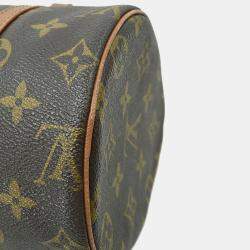 Pre Owned Louis Vuitton Papillon 26 Brown Monogram Canvas Shoulder Bag