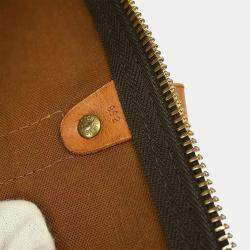 Pre Owned Louis Vuitton Keepall 45 Brown Monogram Canvas Duffel Bag