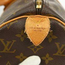 Pre Owned Louis Vuitton Keepall 45 Brown Monogram Canvas Duffel Bag