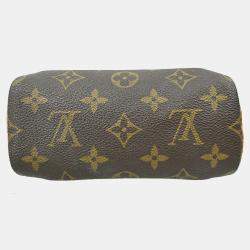 Pre Owned Louis Vuitton Speedy Mini Brown Monogram Canvas Top Handle Bag