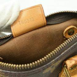 Pre Owned Louis Vuitton Speedy Mini Brown Monogram Canvas Top Handle Bag