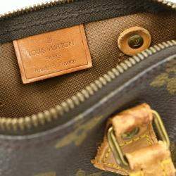 Pre Owned Louis Vuitton Speedy Mini Brown Monogram Canvas Top Handle Bag