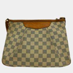 Pre Owned Louis Vuitton Damier Azur Siracusa PM Coated Canvas Crossbody Bag