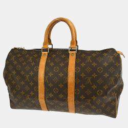 Pre Owned Louis Vuitton Keepall 45 Duffle Handbag Monogram