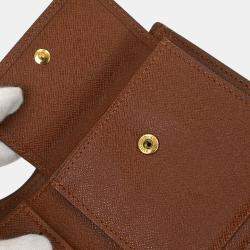 مملوكة مسبقًا Louis Vuitton Porte Billet Cartes Credit Monnaie Brown Monogram Canvas Wallet