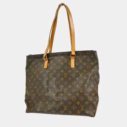 Pre Owned Louis Vuitton Cabas Mezzo Hand Tote Bag Monogram