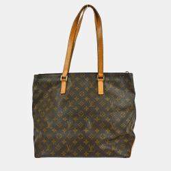 Pre Owned Louis Vuitton Cabas Mezzo Hand Tote Bag Monogram