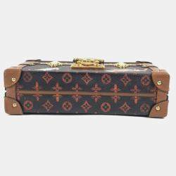 Pre Owned حقيبة كلتش لويس فيتون كاتغرام بيتيت مالي إن إم قماش كانفاس بني شنطة كتف بطريقتين