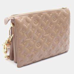 Pre Owned حقيبة كتف لويس فيتون كوسان مونوغرام بتاوبي جلد بيج