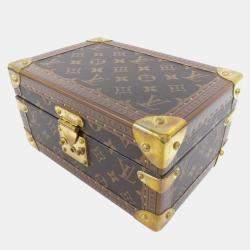 Pre Owned Louis Vuitton Monogram Tresor 24Cm Jewelry Case