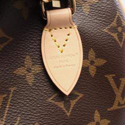 Pre Owned حقيبة يد لوي فيتون سبيدي باندوليير 20 مونوجرام كانفاس و جلد بني