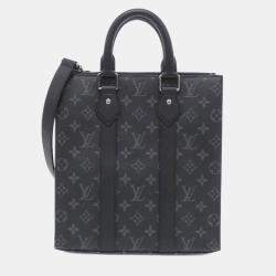 Pre Owned Louis Vuitton Monogram Eclipse Sac Plat Cross Handbag