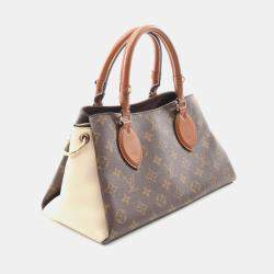 Pre Owned Louis Vuitton Vendome Bb Handbag Coated Canvas And Leather Monogram Brown White