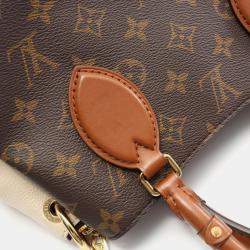 Pre Owned Louis Vuitton Vendome Bb Handbag Coated Canvas And Leather Monogram Brown White