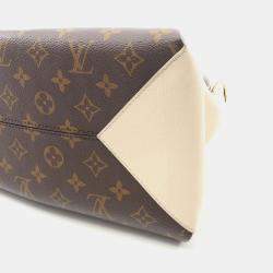 Pre Owned Louis Vuitton Vendome Bb Handbag Coated Canvas And Leather Monogram Brown White