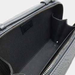 Pre Owned Louis Vuitton Taurillon Monogram Handle Soft Trunk Pochette Shoulder Bag Handbag Noir Black