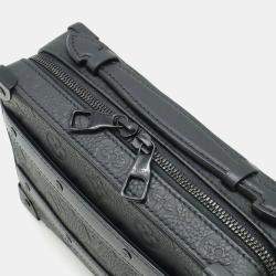 Pre Owned Louis Vuitton Taurillon Monogram Handle Soft Trunk Pochette Shoulder Bag Handbag Noir Black