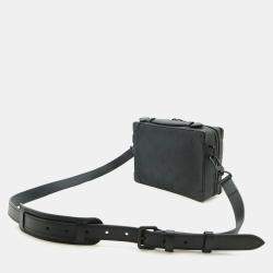 Pre Owned Louis Vuitton Taurillon Monogram Handle Soft Trunk Pochette Shoulder Bag Handbag Noir Black