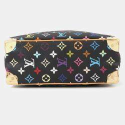 Pre Owned Louis Vuitton Monogram Multicolore Trouville Handbag Black
