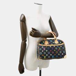 Pre Owned Louis Vuitton Monogram Multicolore Trouville Handbag Black