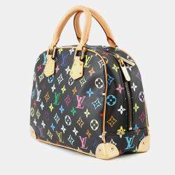 Pre Owned Louis Vuitton Monogram Multicolore Trouville Handbag Black