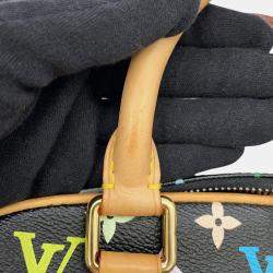 Pre Owned Louis Vuitton Monogram Multicolore Trouville Handbag Black