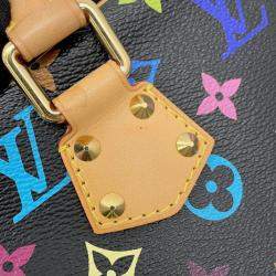 Pre Owned Louis Vuitton Monogram Multicolore Trouville Handbag Black