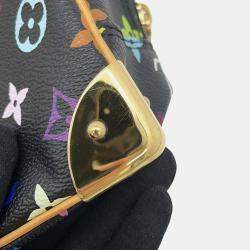 Pre Owned Louis Vuitton Monogram Multicolore Trouville Handbag Black