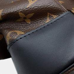 Pre Owned Louis Vuitton Monogram Macassar Christopher Mm Backpack Black