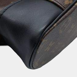 Pre Owned Louis Vuitton Monogram Macassar Christopher Mm Backpack Black