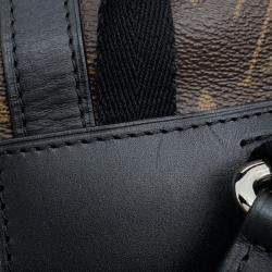 Pre Owned Louis Vuitton Monogram Macassar Christopher Mm Backpack Black