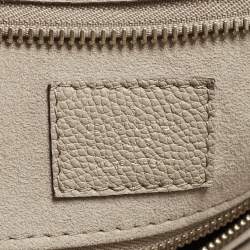 Pre Owned Louis Vuitton CarryAll MM Tourterelle Monogram Giant Empreinte Leather Hobo