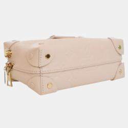 Pre Owned حقيبة لويس فيتون بيضاء بمونوغرام منقوش بيتيت مال سوپل