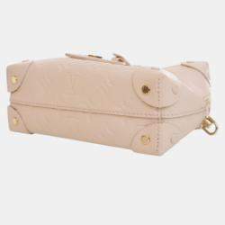 Pre Owned حقيبة لويس فيتون بيضاء بمونوغرام منقوش بيتيت مال سوپل