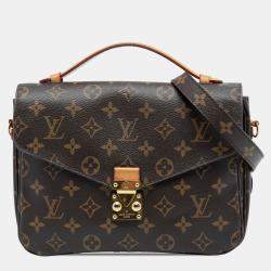 Pre Owned Louis Vuitton Brown Monogram Pochette Metis