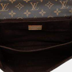 Pre Owned Louis Vuitton Brown Monogram Pochette Metis