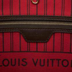 Pre Owned حقيبة لويس فيتون نيفرفول دامييه إيبن بني متوسطة MM