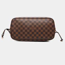 Pre Owned حقيبة لويس فيتون نيفرفول دامييه إيبن بني متوسطة MM