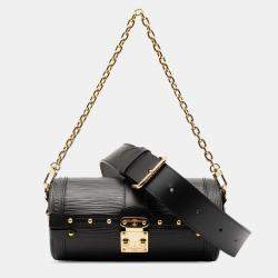 Pre Owned حقيبة لوي فيتون صندوق بابيلون جلد إيبي أسود