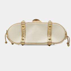 مملوكة مسبقًا Louis Vuitton Gold White Canvas Theda Treanonne GM