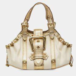 مملوكة مسبقًا Louis Vuitton Gold White Canvas Theda Treanonne GM
