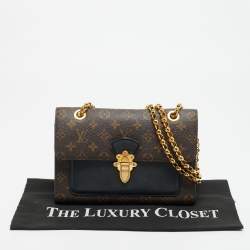 مملوكة مسبقًا حقيبة لويس فويتون فيكتوار قماش مونوغرام أسود